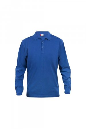 Классическая рубашка-поло Lincoln с длинными рукавами , синий Clique