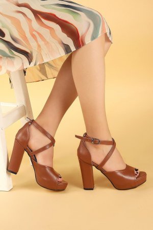 Вечернее платье Skin, женские сандалии на платформе и каблуке 11 см, туфли 3210-2058 AYAKLAND, шоколадно-коричневый Ayakland