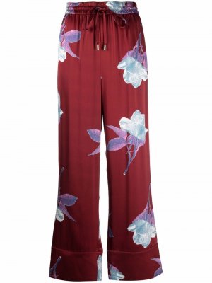 LAutre Chose шелковые брюки с цветочным принтом L'Autre. Цвет: красный
