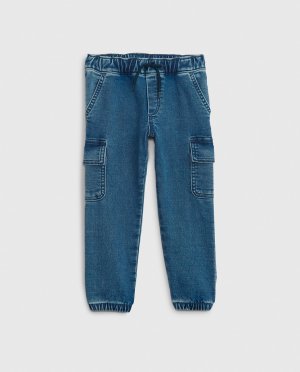 Однотонные джинсы карго для мальчика Gap, светло-синий GAP