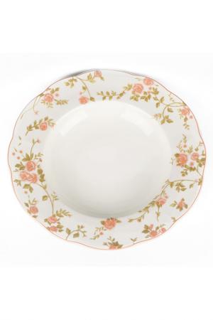 Суповая тарелка, 6 шт., 23 см Quality Cermaic. Цвет: бежевый, розовый