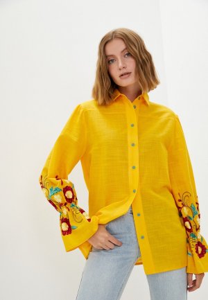 Блуза Zlatoni. Цвет: желтый