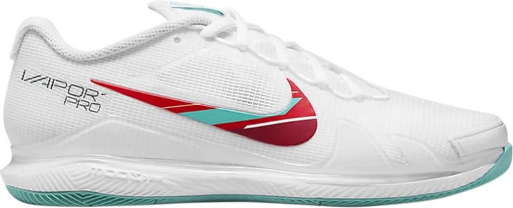 Бутсы Wmns Court Air Zoom Vapor Pro 'White Habanero Red Washed Teal', белый Nike