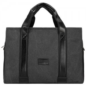Дорожная мужская сумка для ноутбука из экокожи, на каждый день с ручкой и регулируемым ремнем плечо David Jones CM2080-2K. Цвет: черный