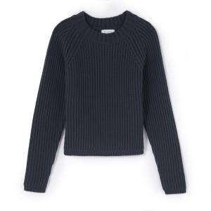 Пуловер из плотного трикотажа 10-16 лет La Redoute Collections. Цвет: экрю