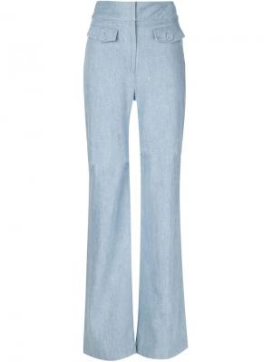 Расклешенные джинсы с завышенной талией Adam Lippes. Цвет: синий