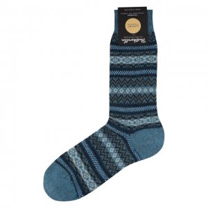 Кашемировые носки Pantherella. Цвет: синий