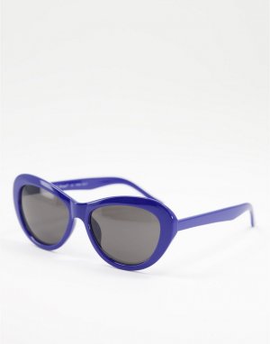 Солнцезащитные очки в массивной яркой оправе -Голубой AJ Morgan