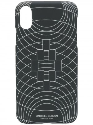Чехол для iPhone XR с логотипом Marcelo Burlon County of Milan. Цвет: черный
