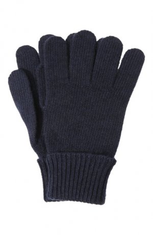 Шерстяные перчатки Il Trenino. Цвет: синий
