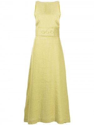 Длинное платье Ava с поясом BONDI BORN. Цвет: желтый