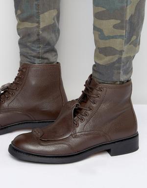 Кожаные ботинки на шнуровке Guard G-Star. Цвет: коричневый