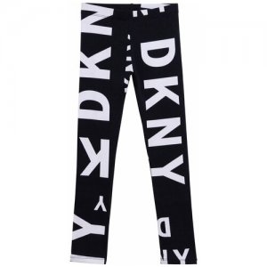 Брюки, размер 128, черный DKNY. Цвет: черный