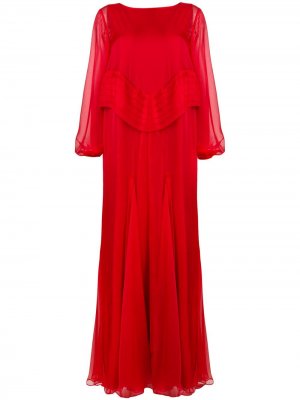 Длинное расклешенное платье Irina Schrotter. Цвет: красный