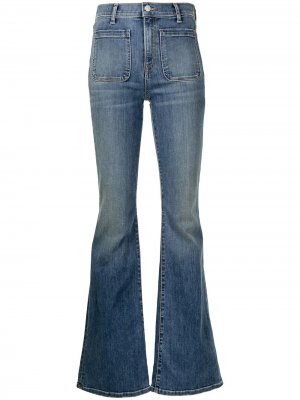 Расклешенные джинсы с завышенной талией Veronica Beard. Цвет: синий