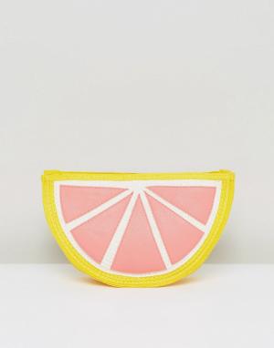 Клатч из соломки в форме грейпфрута -Мульти South Beach