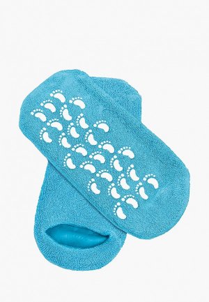 Носки для педикюра Naomi Dead Sea Cosmetics увлажняющие, гелевые, многоразового использования. Цвет: бирюзовый