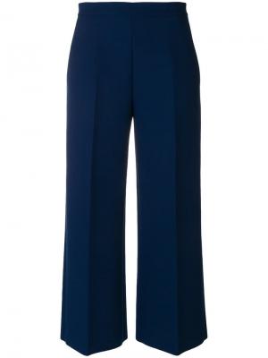 Укороченные классические брюки MSGM. Цвет: синий