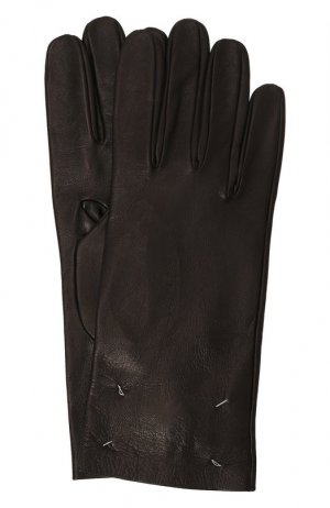Кожаные перчатки Maison Margiela. Цвет: чёрный