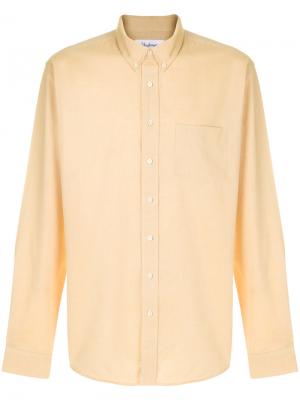Рубашка с нагрудным карманом Schnaydermans. Цвет: жёлтый и оранжевый