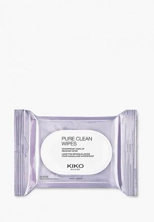 Салфетки для снятия макияжа Kiko Milano Pure clean wipes, 25 шт. Цвет: прозрачный