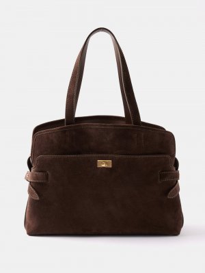 Замшевая сумка через плечо wilson , коричневый Anya Hindmarch