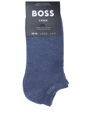 Набор хлопковых носков BOSS. Цвет: голубой