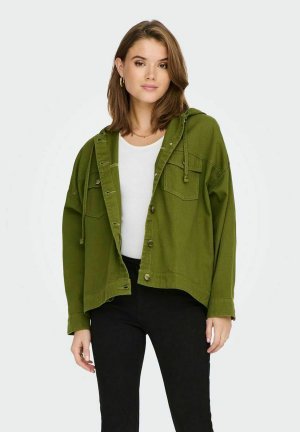 Джинсовая куртка ONLY. Цвет: зеленый