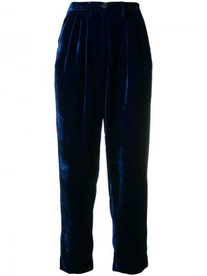 Укороченные брюки Forte. Цвет: синий