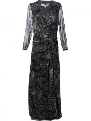 Длинное платье с прозрачными рукавами Cosmic Thakoon Addition. Цвет: чёрный