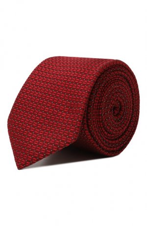 Шелковый галстук HUGO. Цвет: бордовый