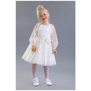 Платье , размер 110, белый Маленькая Леди. Цвет: белый