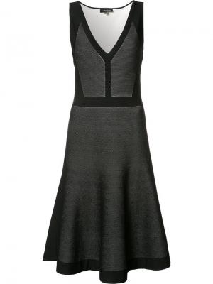 Расклешенное платье с плиссированным подолом Narciso Rodriguez. Цвет: чёрный