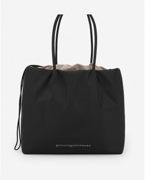 Женская сумка-шоппер из 100% переработанных двухцветных материалов , черный Adolfo Dominguez
