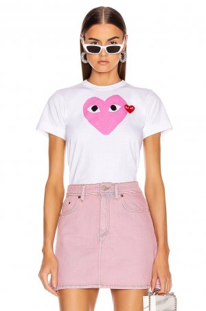 Футболка Red Heart, розовый Comme des Garçons