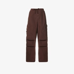Хлопковые брюки широкого кроя с высокой посадкой Parachute , коричневый Jaded London
