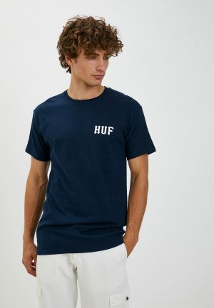 Футболка Huf. Цвет: синий