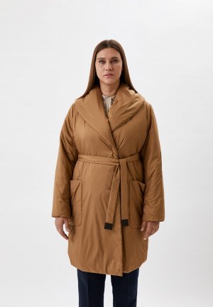 Куртка утепленная Marina Rinaldi Voyage PEONIA. Цвет: коричневый