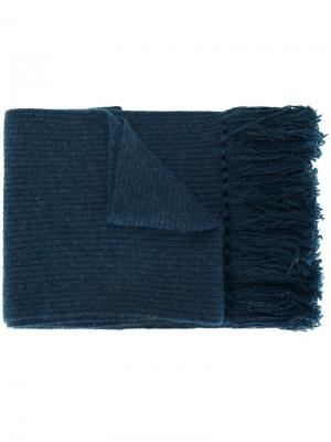 Меланжевый шарф Marc Jacobs. Цвет: синий