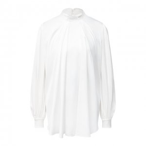 Шелковая блузка Alexander McQueen. Цвет: белый