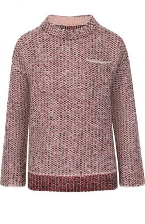 Вязаный пуловер с укороченным рукавом Giorgio Armani. Цвет: разноцветный