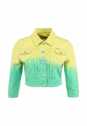 Куртка джинсовая People PE004EWBPT35. Цвет: желтый, зеленый