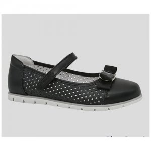 Туфли для девочки 222T-G1-3193, размер 35 Flamingo. Цвет: черный