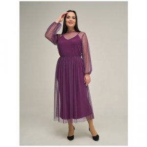 Платье , размер 52, фиолетовый DiSORELLE. Цвет: фиолетовый
