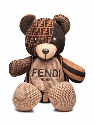 Мягкая игрушка в технике пэчворк Fendi Kids. Цвет: коричневый