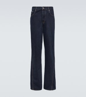 Прямые джинсы со вставками, синий Lanvin