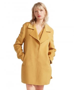 Женская куртка Ex Boyfriend из смесовой шерсти большого размера , золото Belle & Bloom