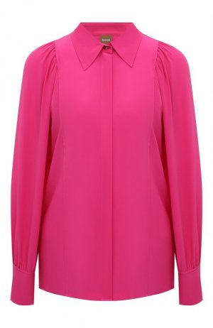 Шелковая блузка BOSS. Цвет: розовый