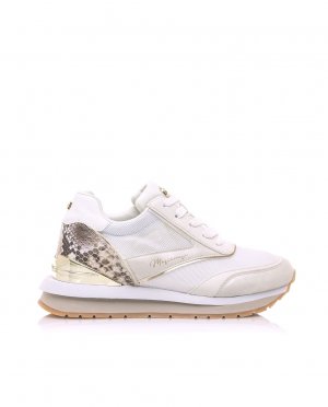 Белые женские спортивные туфли с анималистичным принтом , белый Mariamare