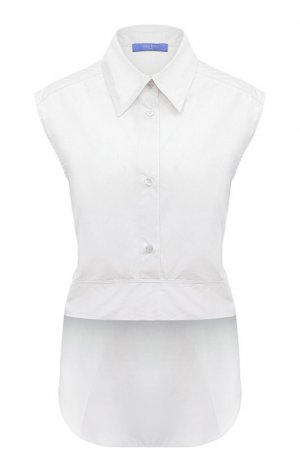Хлопковая рубашка Nina Ricci. Цвет: белый